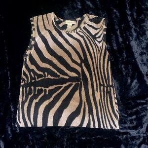 Plissé Zebra Stripe Pleated Tank